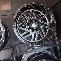 22x12 Falcon Rims 6 Lug 6x139 6x135 On New Tires 33 1250 22 Lt 