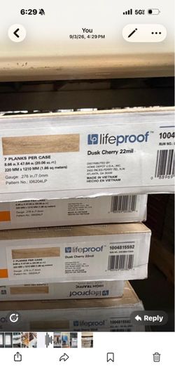 Lifeproof Dusk Cherry 22mil Vinyl Plank Flooring