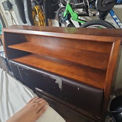 Full Size Wood Bedframe With Mattress FREE