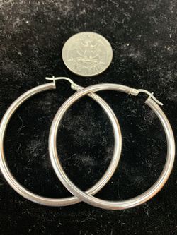 Silver hoop earrings
