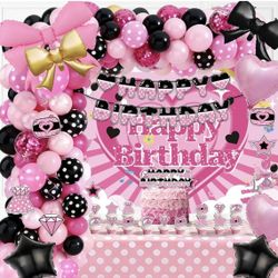 126-Piece Pink Birthday Party Decorations & Theme Party Kit - Baby Shower/Girls