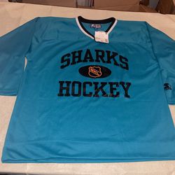 Nwt San Jose Sharks Starter NHL Jersey Blue Mens Xl Clean Vintage New 90s