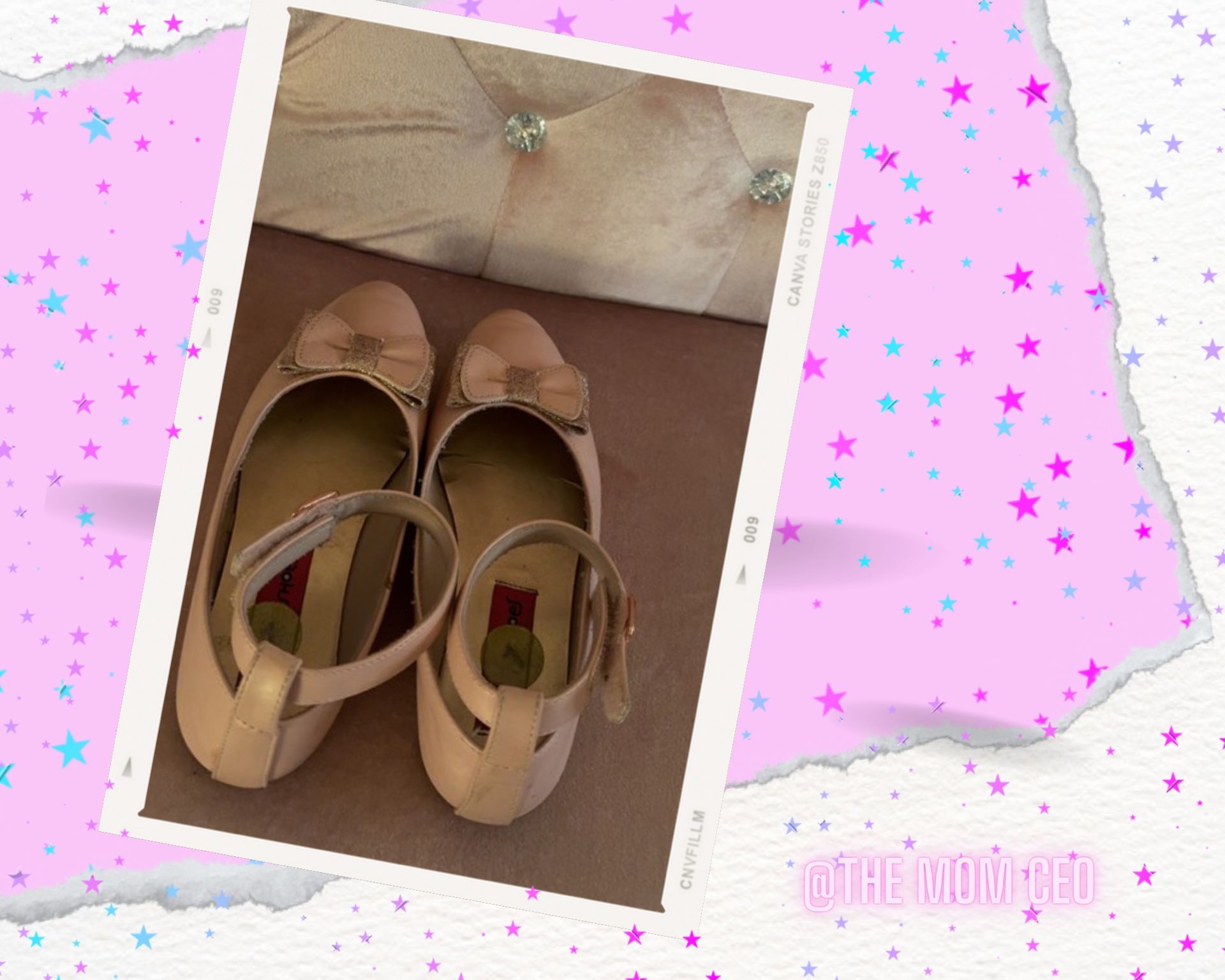 GLITTER BOW DRESS SHOES