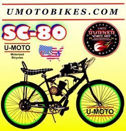 FSBO I have a new 2-stroke DIY motorized bike system with 26" bike starting at $299.99 firm Hello. I have for sale a new complete kit motorized bik