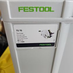 Festool TS 75 track saw with two guide rails.