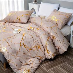 3pcs Super Soft Bronzing Duvet Cover Set – All Season Bedding.  KING SIDE