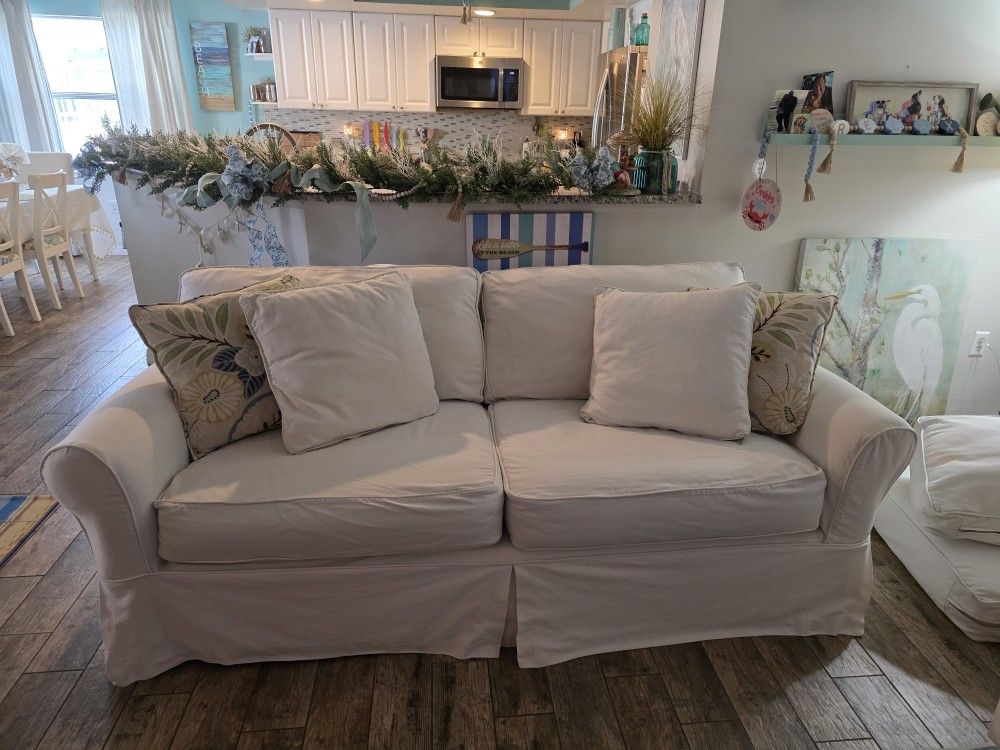 Slip Cover Sofas - Two Matching