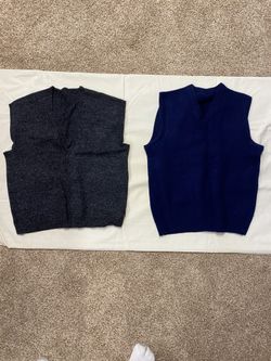 Black and Navy Knit Vest, Childs 10/12 $10 Each