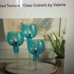 Beautiful Lighted Glass Candlesticks New In Box 