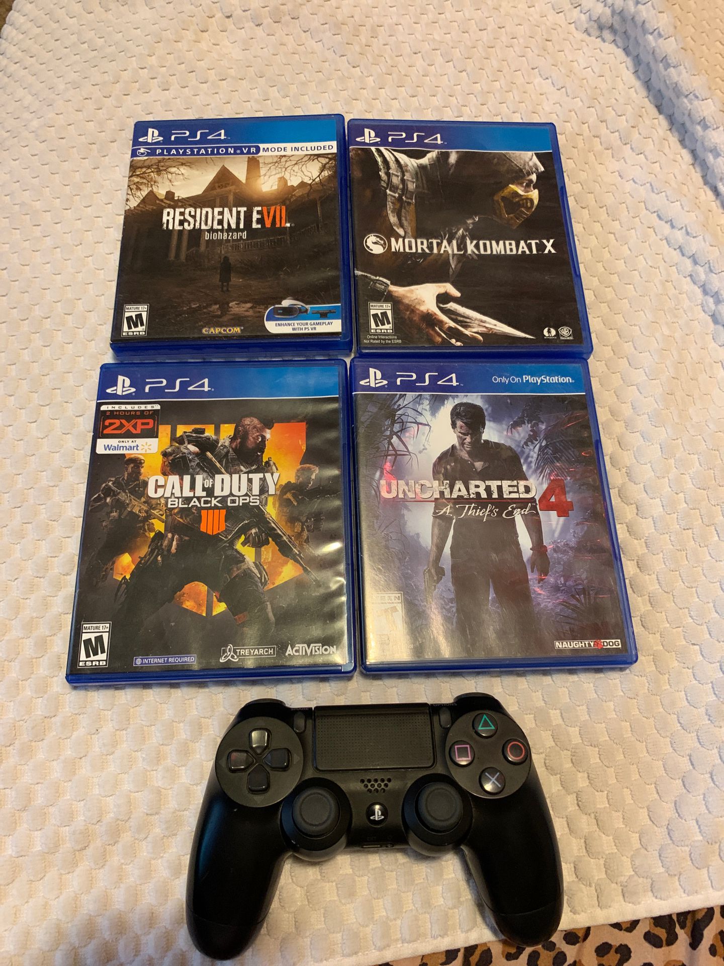 PS4 Games & Control with charger.