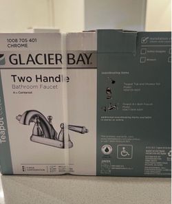 Glacier Bay Two Handle Bathroom Faucet Chrome
