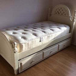 3pc Trundle Bed Set, White