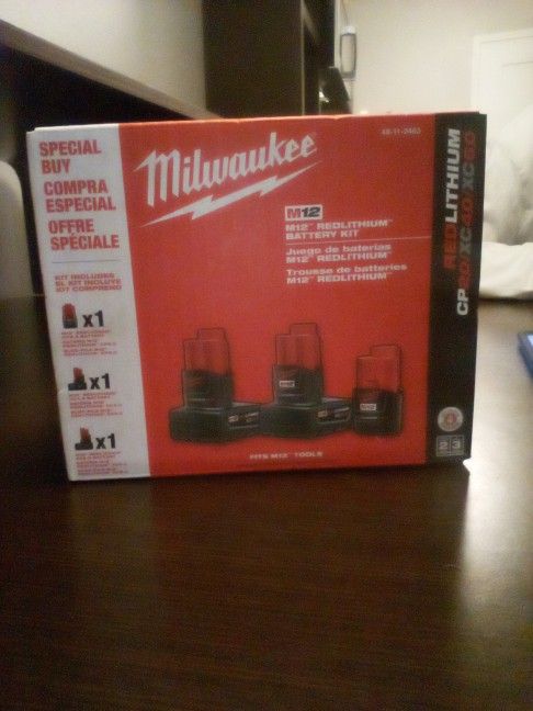 Milwaukee M12 Battery Set Of 3