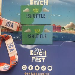 Baja Beach Fest Wristbands And Shuttle Pass 