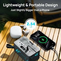 Portable Power Station 28,000mAh LiFePO4 Battery 100W(200W Peak) Solar PowerBank