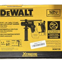 Dewalt DCH072B XTREME 12V MAX Brushless Lithium-Ion 9/16 in. Cordless SDS Plus