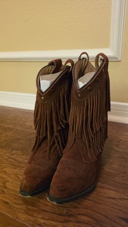Real leather cowgirl boots