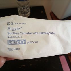 Argyle Suction Catheter with Chimney Valve