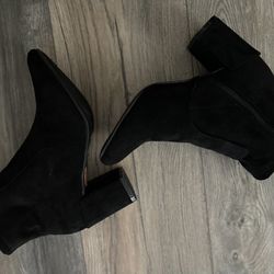 Black Suede Gogo Boots Size 7