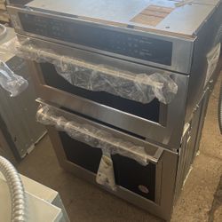 Microwave and oven wall combo