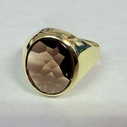 14kt Gold Smoky Quartz Ring 