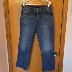 Lucky Brand Relaxed Straight Blue Denim Jeans Medium Wash 5-Pocket Men