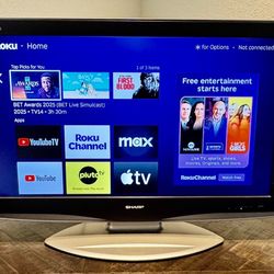 Sharp AQUOS LC-C3742U 37" LCD HDTV  WITH FREE ROKU stick!!