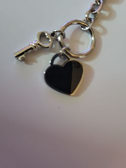 Silver Chain Bracelet with Heart