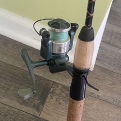 🎣🐟🎣🐟 COMPLETE VINTAGE - BASS AMERICA 🇺🇸 FISHING POLE🎣🐟🎣🐟   The image displays a close-up of an IM6 Graphite fishing rod, specifically a mode
