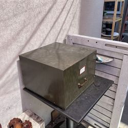 Vintage 1930s all metal single drawer filing cabinet