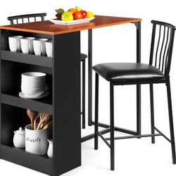Brand New In Box Bistro/ Dining Table With Chairs And Storage