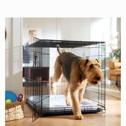 Frisco Heavy Duty Fold & Carry Double Door Collapsible Wire Dog Crate, X-Large