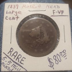 DCSX150 NICER 1837 LARGE CENT LOWER MINTAGE ONLY 5.5 MIL. MINTED GOOD INVESTMENT