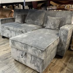 Convertible Sectional With Storage (Take It Home In Payments/Llevalo A Casa En Pagos)