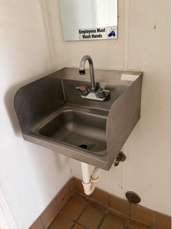 Stainless steel wall sink