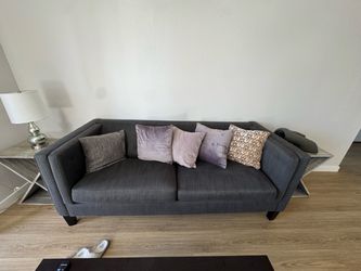 Dark Gray Fabric Sofa $200 OBO