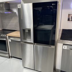 Stainless Steel 27 Cu. Ft. Side-by-Side InstaView Refrigerator