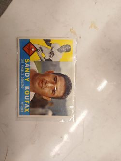 1960 TOPPS SANDY KOUFAX CARD # 343 RAW GREAT CONDITION 