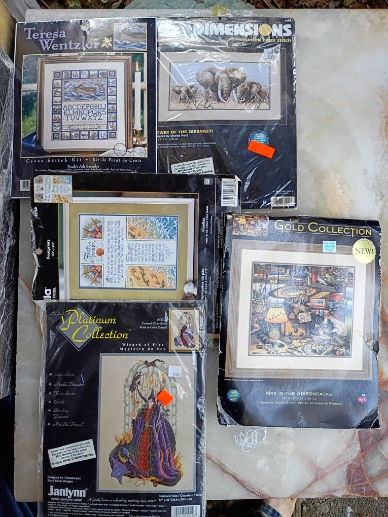 Needlepoint Kits Lot Of 5