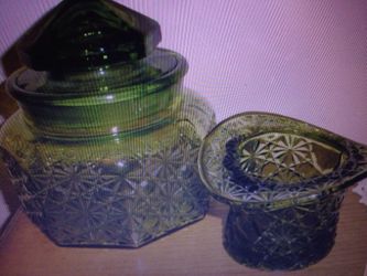 Green hat base and candy jar