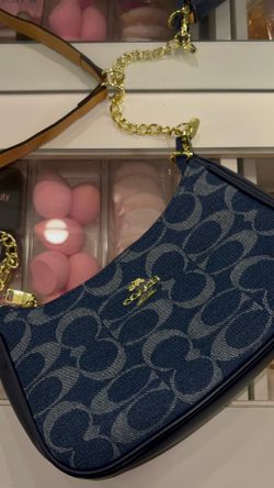 Denim coach bag