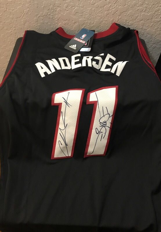 Chris Birdman Andersen Miami Heat Autographed Jersey