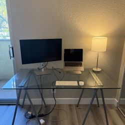 Modern Glass Desk - Great Condition 