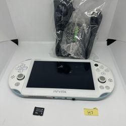 Ps vita 2000 light blue w/ charger & memory card