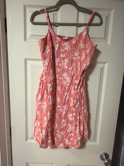 Coral Floral Mini Sundress