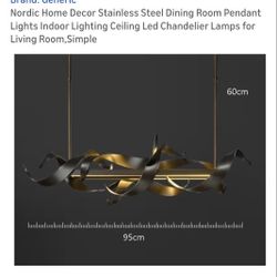 Brand New﻿Nordic Home Decor Stainless Steel Dining Room Pendant Lights Indoor Lighting Ceiling Led Chandelier Lamps for Living Room,Simple
