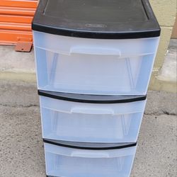 Plastic Storage Drawers, 3 Drawer