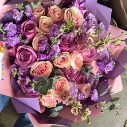 Purple and pink