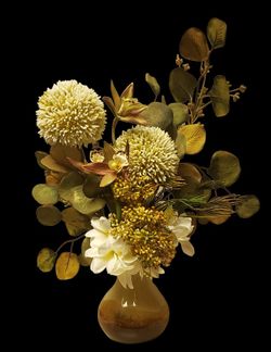 Fall Season Bouquet In Glass Vase