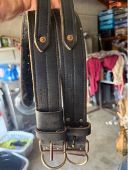 Ray Allen Signature k-9 Dog collar black leather , Xl,XXL